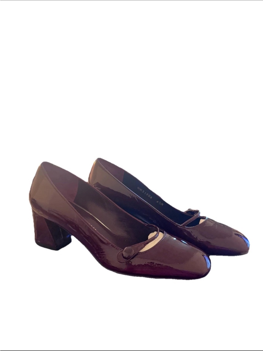 Salvatore ferragamo babette mary jane maroon block heels size 6.5 women’s